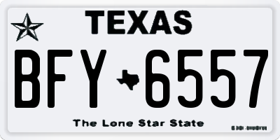 TX license plate BFY6557