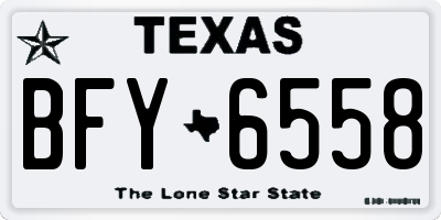 TX license plate BFY6558