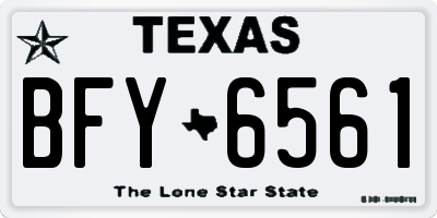 TX license plate BFY6561
