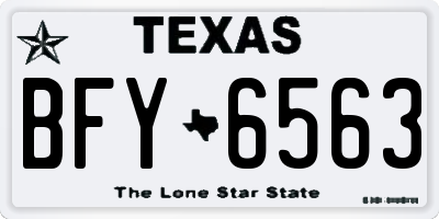 TX license plate BFY6563