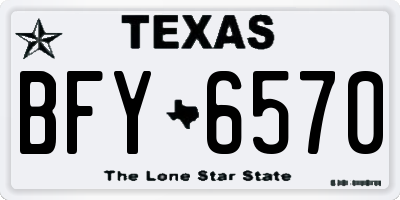 TX license plate BFY6570