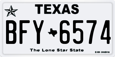 TX license plate BFY6574