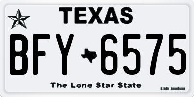 TX license plate BFY6575