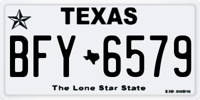 TX license plate BFY6579