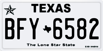 TX license plate BFY6582