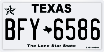 TX license plate BFY6586