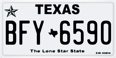 TX license plate BFY6590
