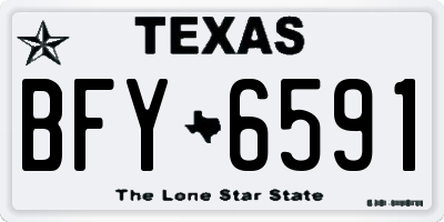 TX license plate BFY6591