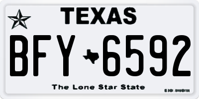 TX license plate BFY6592