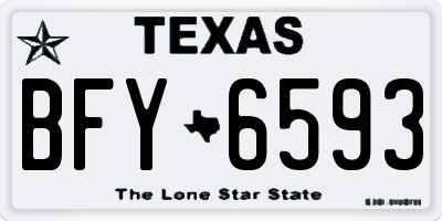 TX license plate BFY6593