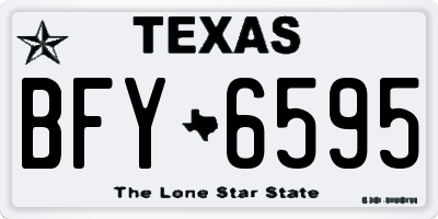 TX license plate BFY6595