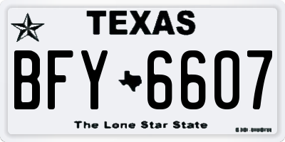 TX license plate BFY6607