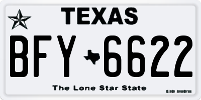 TX license plate BFY6622