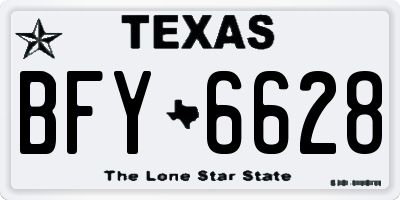 TX license plate BFY6628