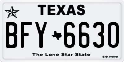 TX license plate BFY6630