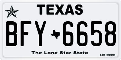 TX license plate BFY6658