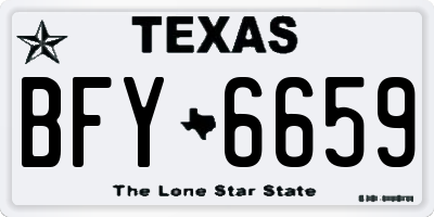 TX license plate BFY6659