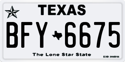 TX license plate BFY6675
