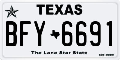 TX license plate BFY6691