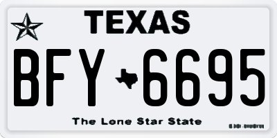 TX license plate BFY6695