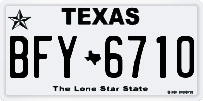 TX license plate BFY6710