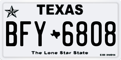 TX license plate BFY6808