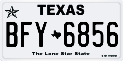 TX license plate BFY6856