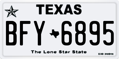TX license plate BFY6895