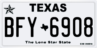 TX license plate BFY6908