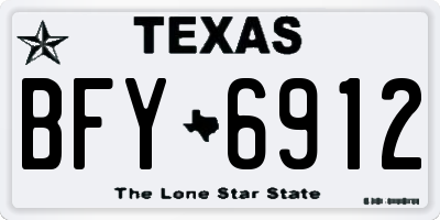 TX license plate BFY6912