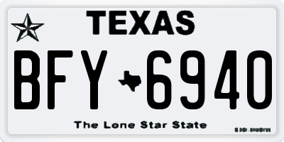 TX license plate BFY6940