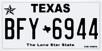 TX license plate BFY6944