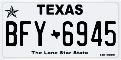 TX license plate BFY6945