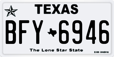 TX license plate BFY6946