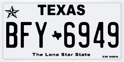TX license plate BFY6949
