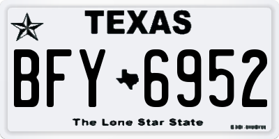 TX license plate BFY6952