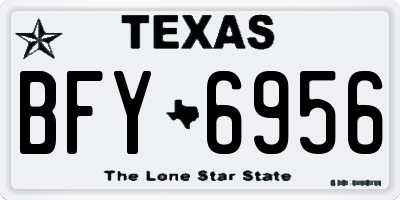 TX license plate BFY6956