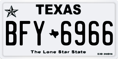TX license plate BFY6966