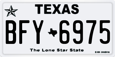 TX license plate BFY6975