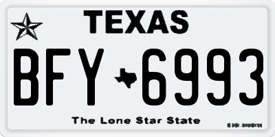 TX license plate BFY6993