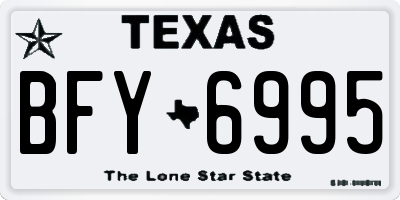 TX license plate BFY6995