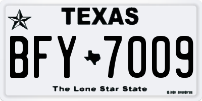 TX license plate BFY7009