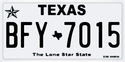 TX license plate BFY7015