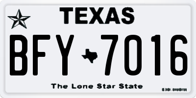 TX license plate BFY7016