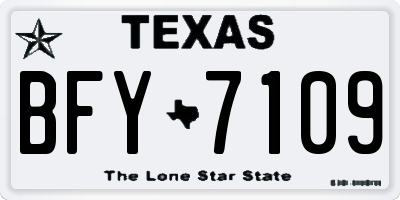 TX license plate BFY7109