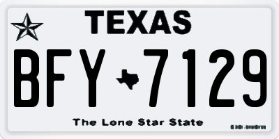 TX license plate BFY7129
