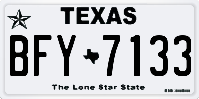 TX license plate BFY7133