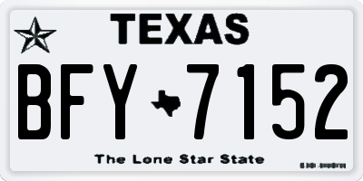 TX license plate BFY7152