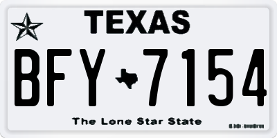 TX license plate BFY7154