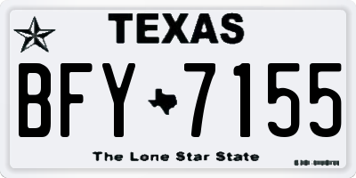 TX license plate BFY7155